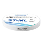 Dental ST-ML Multilayer Zirconia Block Super Translucent 98mm Seven Layers Natural Shade Gradient A2 98*12mm - pairaydental.com