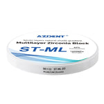 Dental ST-ML Multilayer Zirconia Block Super Translucent 98mm Seven Layers Natural Shade Gradient D3 98*12mm - pairaydental.com