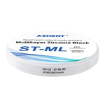 Dental ST-ML Multilayer Zirconia Block Super Translucent 98mm Seven Layers Natural Shade Gradient B3 98*14mm - pairaydental.com