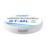 Dental ST-ML Multilayer Zirconia Block Super Translucent 98mm Seven Layers Natural Shade Gradient B1 98*18mm - pairaydental.com