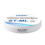 Dental ST-ML Multilayer Zirconia Block Super Translucent 98mm Seven Layers Natural Shade Gradient C3 98*20mm - pairaydental.com