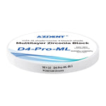 Dental D4-Pro-ML Multilayer Zirconia Block 98mm Five Layers Natural Shade Gradient BL1 98*10mm - pairaydental.com