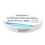 Dental D4-Pro-ML Multilayer Zirconia Block 98mm Five Layers Natural Shade Gradient A1 98*14mm - pairaydental.com