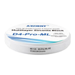 Dental D4-Pro-ML Multilayer Zirconia Block 98mm Five Layers Natural Shade Gradient B2 98*16mm - pairaydental.com