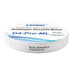 Dental D4-Pro-ML Multilayer Zirconia Block 98mm Five Layers Natural Shade Gradient C2 98*16mm - pairaydental.com