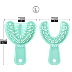 6pcs Dental Impression Trays Full Mouth For Teeth Mold Tray S/M/L Green Color - pairaydental.com