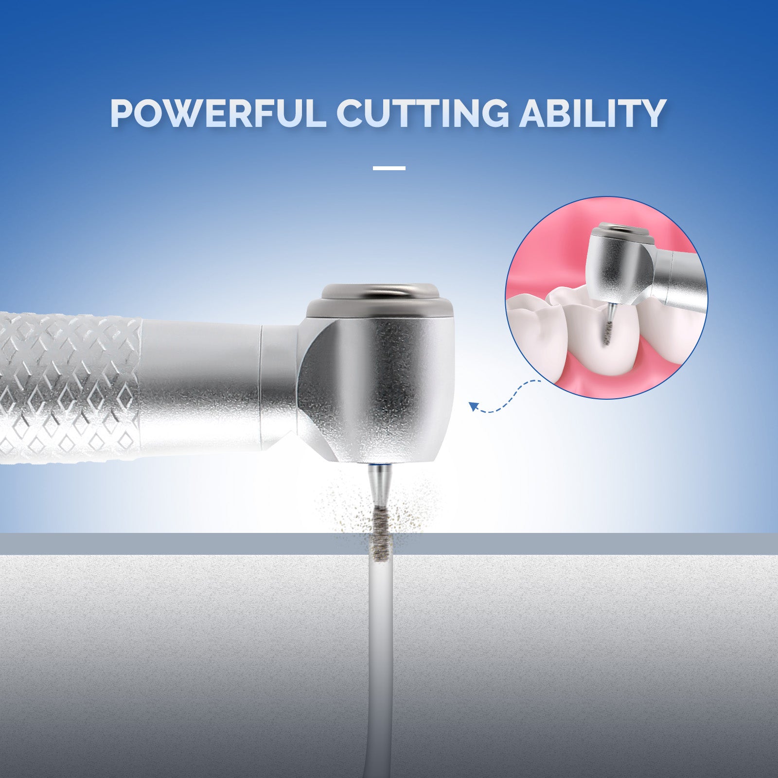 COXO CX207-G Fiber Optic High Speed Air Turbine Handpiece & 6 Holes LED Quick Coupler