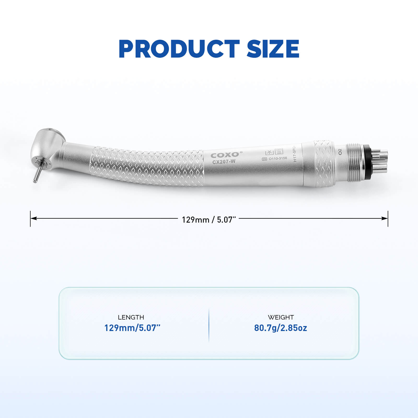 COXO CX207-W High Speed Air Turbine Handpiece with 4 Holes Quick Coupler