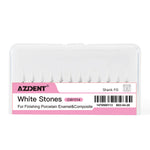 Dental White Stone Polishing FG Burs Cone Shape 12pcs/Box - pairaydental.com