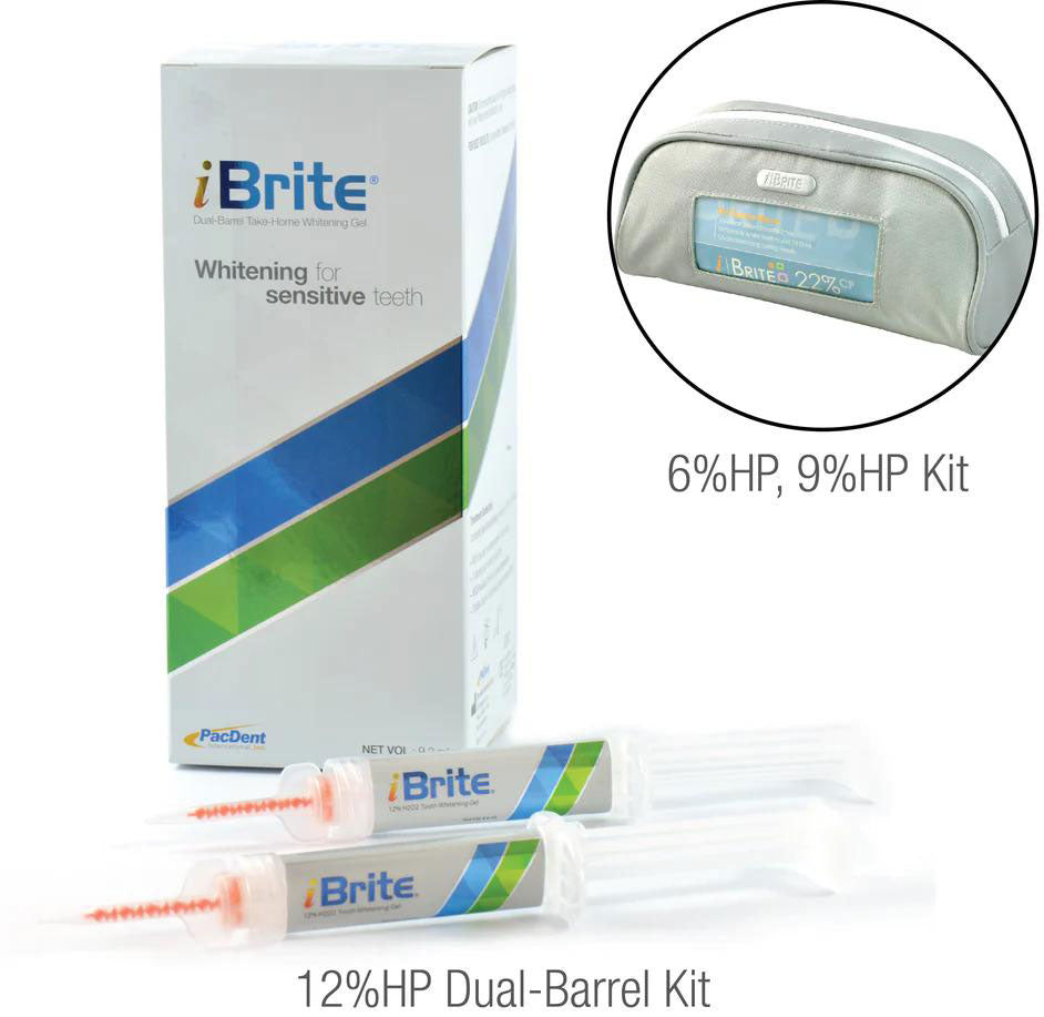 Pac-Dent iBrite 9% H2O2 Tooth Whitening Kit Gel-Type Take-Home Kit - pairaydental.com