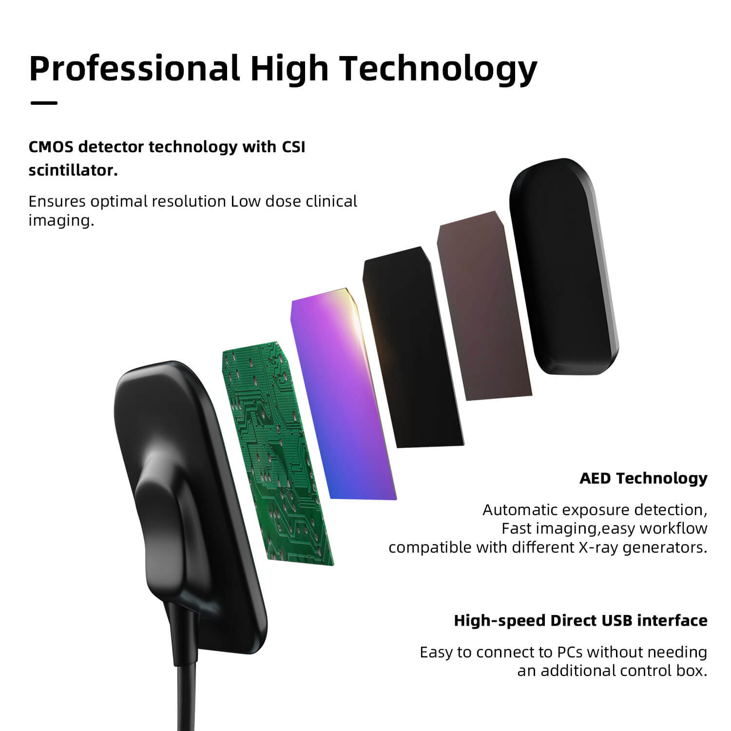 Dental Digital X-Ray Sensor S2.0 HD Intraoral Imaging System With Sensor Positioning Holder - pairaydental.com