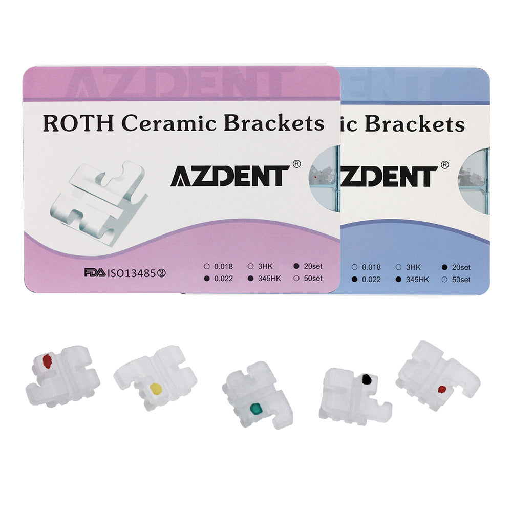 Orthodontic Ceramic Brackets Roth/MBT 0.022 345 Hooks 400pcs/Box - pairaydental.com
