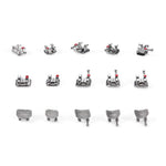 AZDENT Plus Metal Brackets Mini Roth/MBT .022/.018 Hooks 3/3-4-5 - pairaydental.com