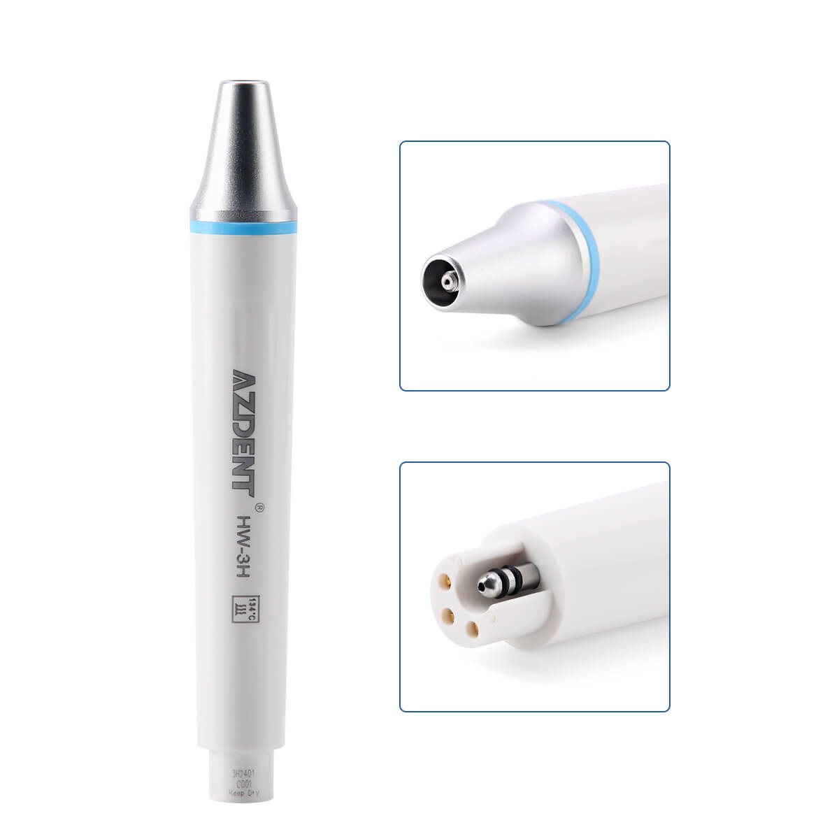 Dental Ultrasonic Scaler Piezo Handpiece HW-3H Medical Grade Aluminum Alloy Cover - pairaydental.com