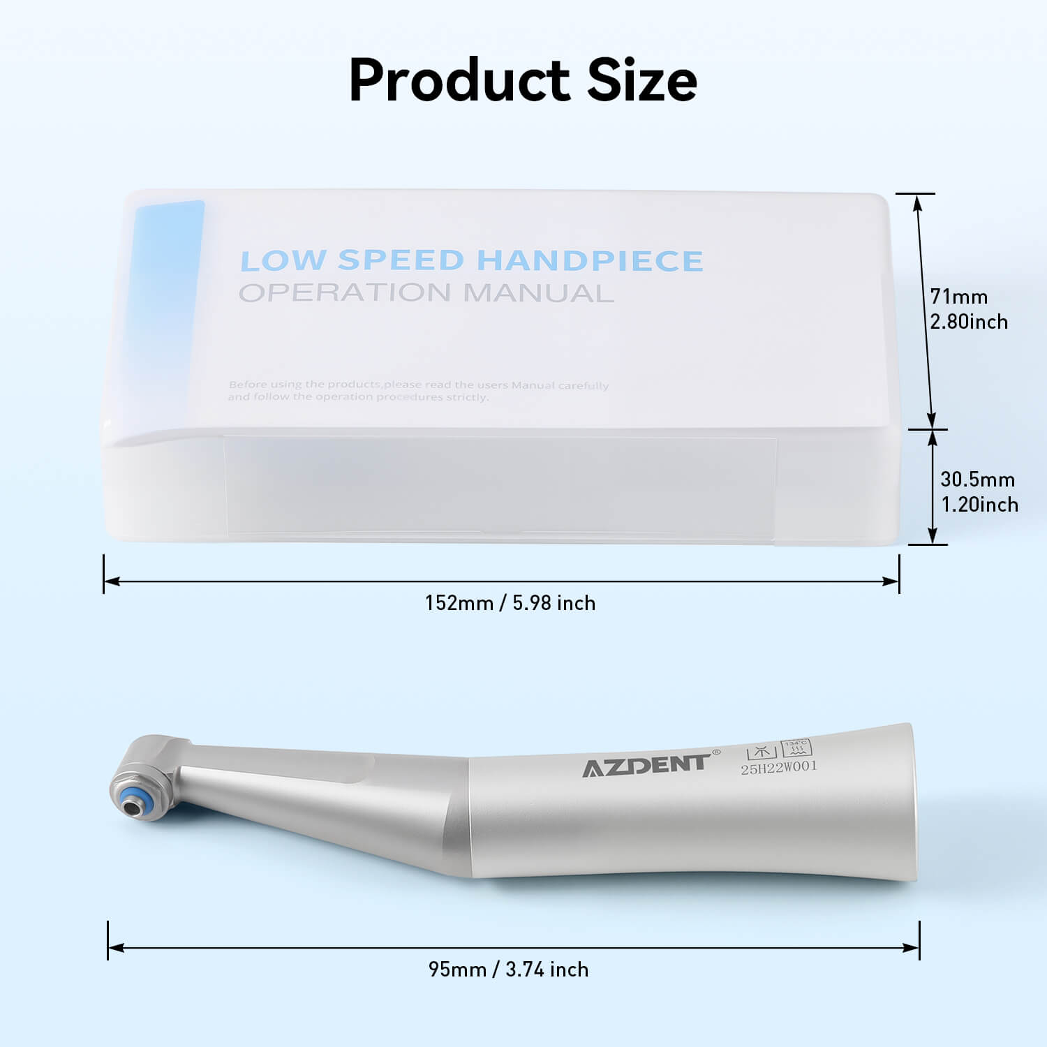 Dental Mini-Head 4:1 Screw-in Prophy Contra Angle Handpiece for Screw Prophy Cups/Brushes - pairaydental.com