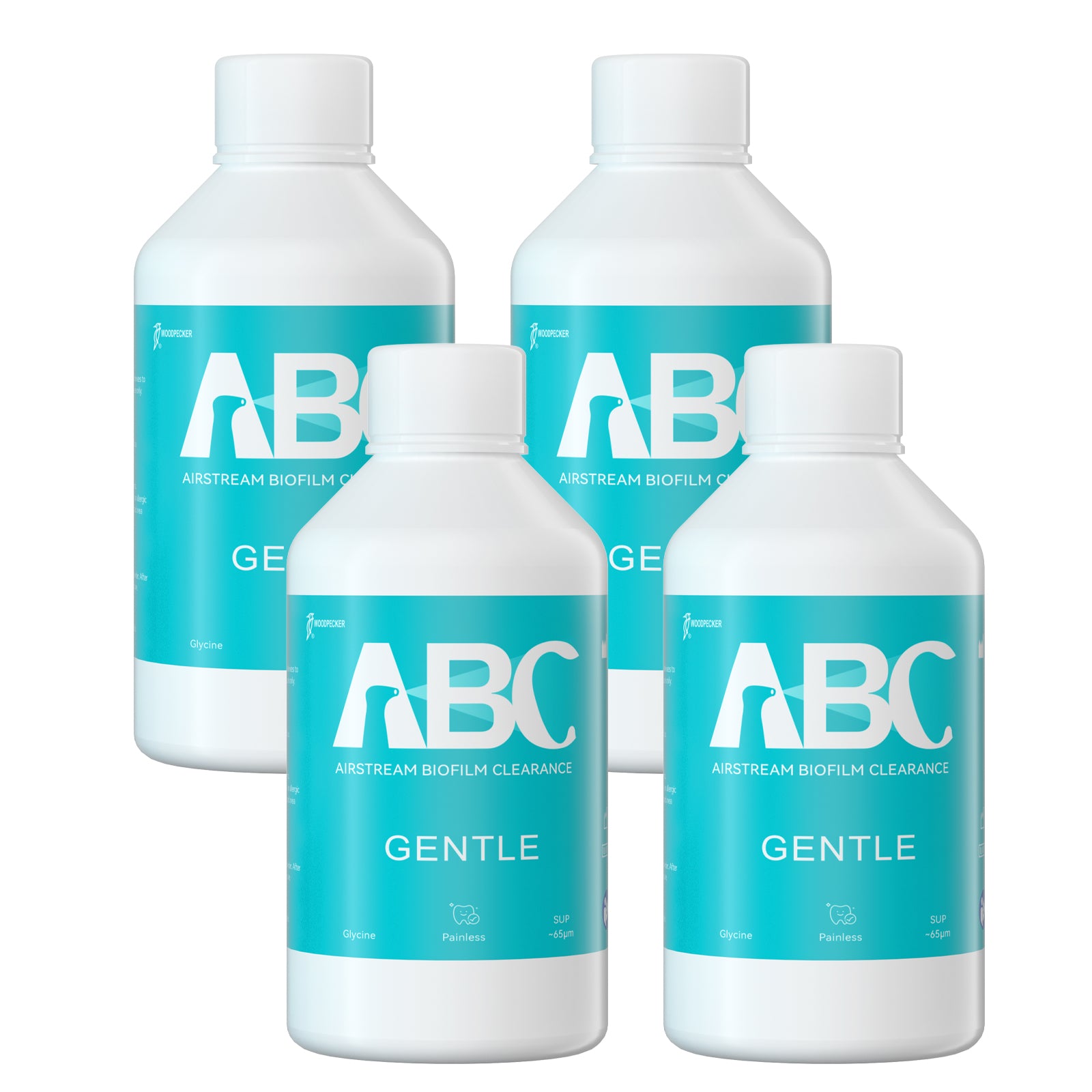 Woodpecker Air Polisher Prophylaxis Powder 65um Glycine #GENTLE 4 Bottle/Unit - pairaydental.com