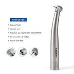 Dental Titanium High Speed Handpiece LED Fiber Optic Standard Head 4-Water Spray & 6 Holes Quick Coupler - pairaydental.com