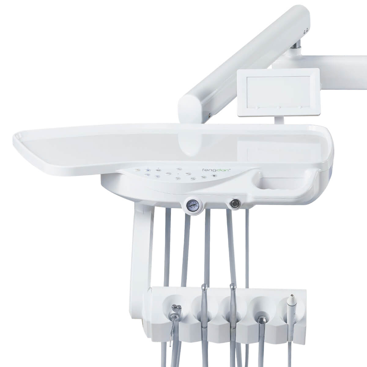 Dental Chair Unit Computer Controlled PU Hard Leather with Dentist Stool Dark Blue - pairaydental.com