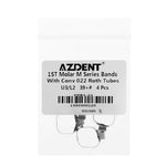 Orthodontic Buccal Tube Band 1st 35#-40+# Roth 0.022 U3/L2 4pcs/Kit - pairaydental.com