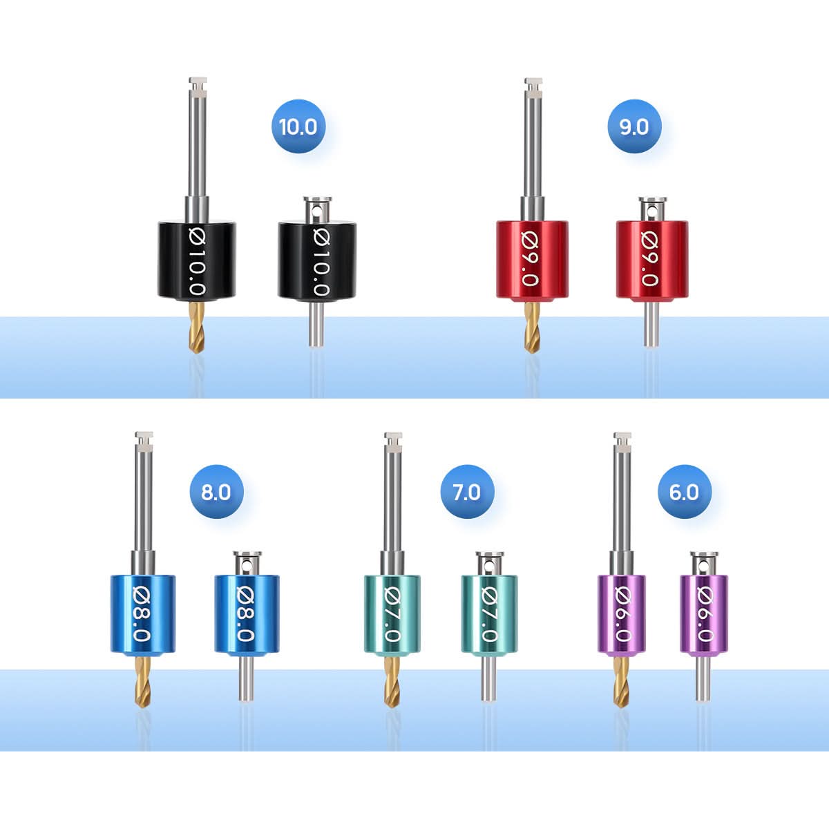 Dental Drill Guide Implant Positioning Spacing Drill Bit Kit