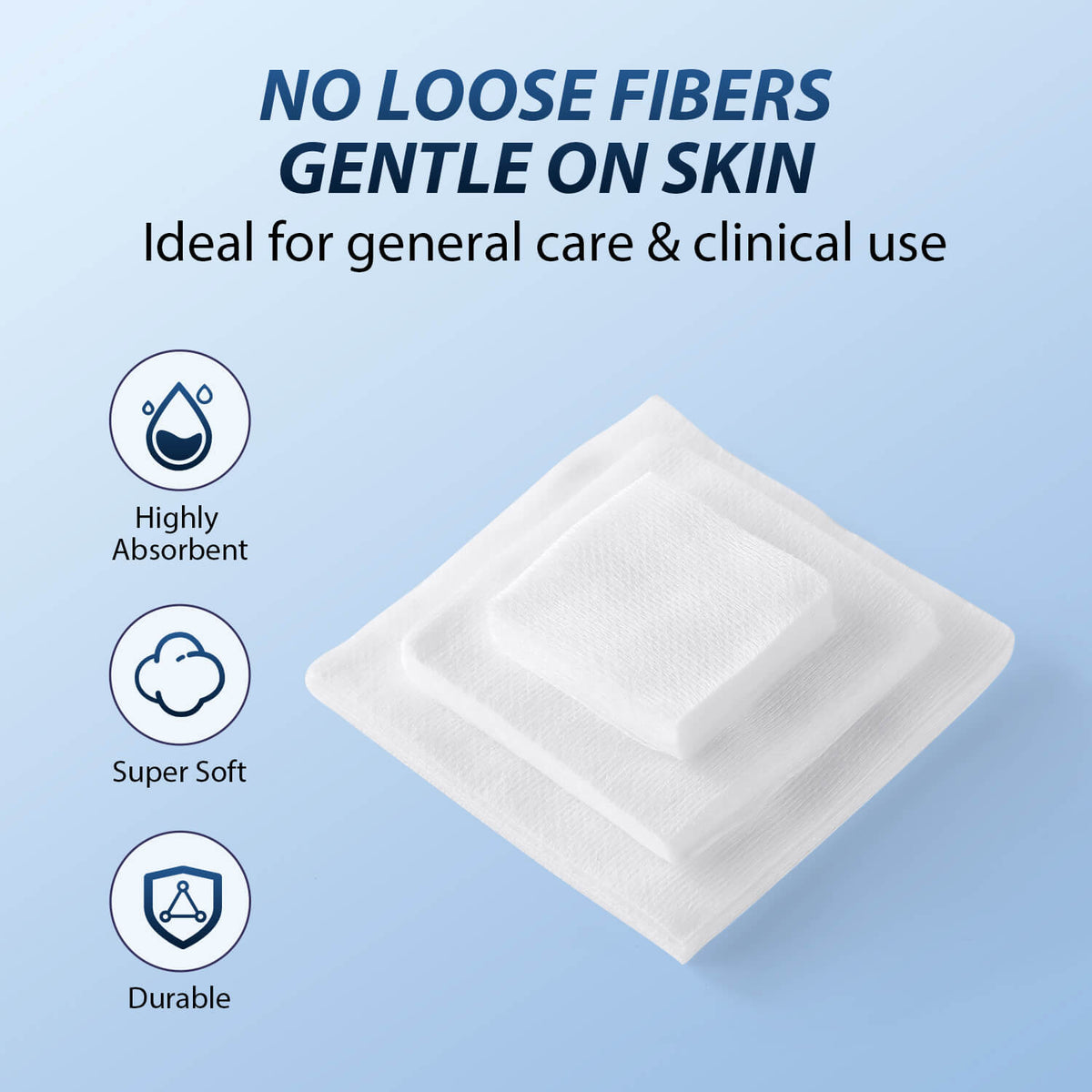 Disposable Dental Gauze Pads Non-Woven Sponge 4-Ply Non-Sterile 3 Sizes 200pcs/Box - pairaydental.com