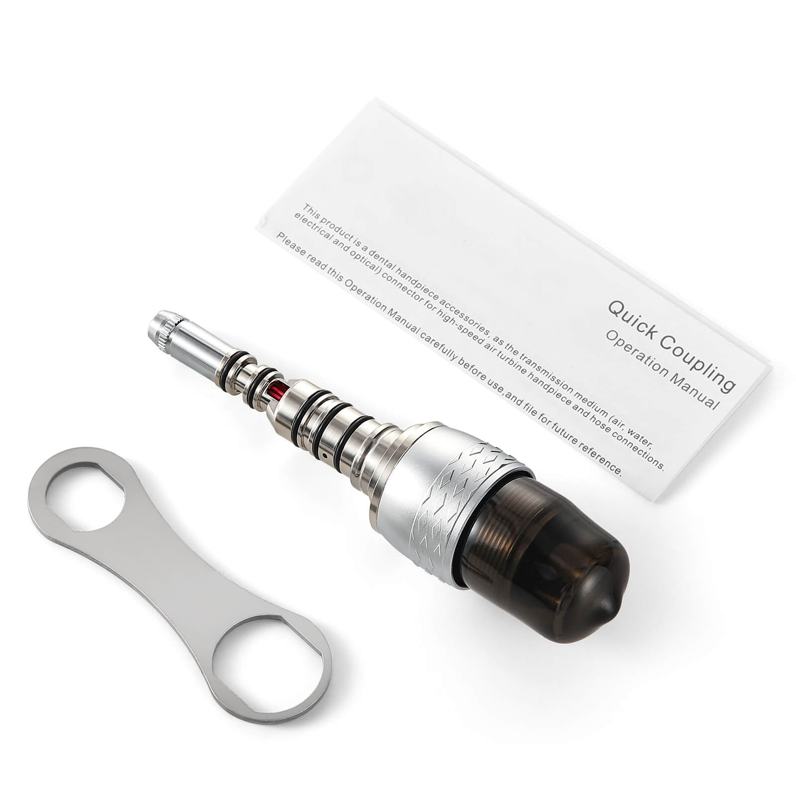 COXO CX207-G 45° Fiber Optic High Speed Air Turbine Handpiece & 6 Holes LED Quick Coupler