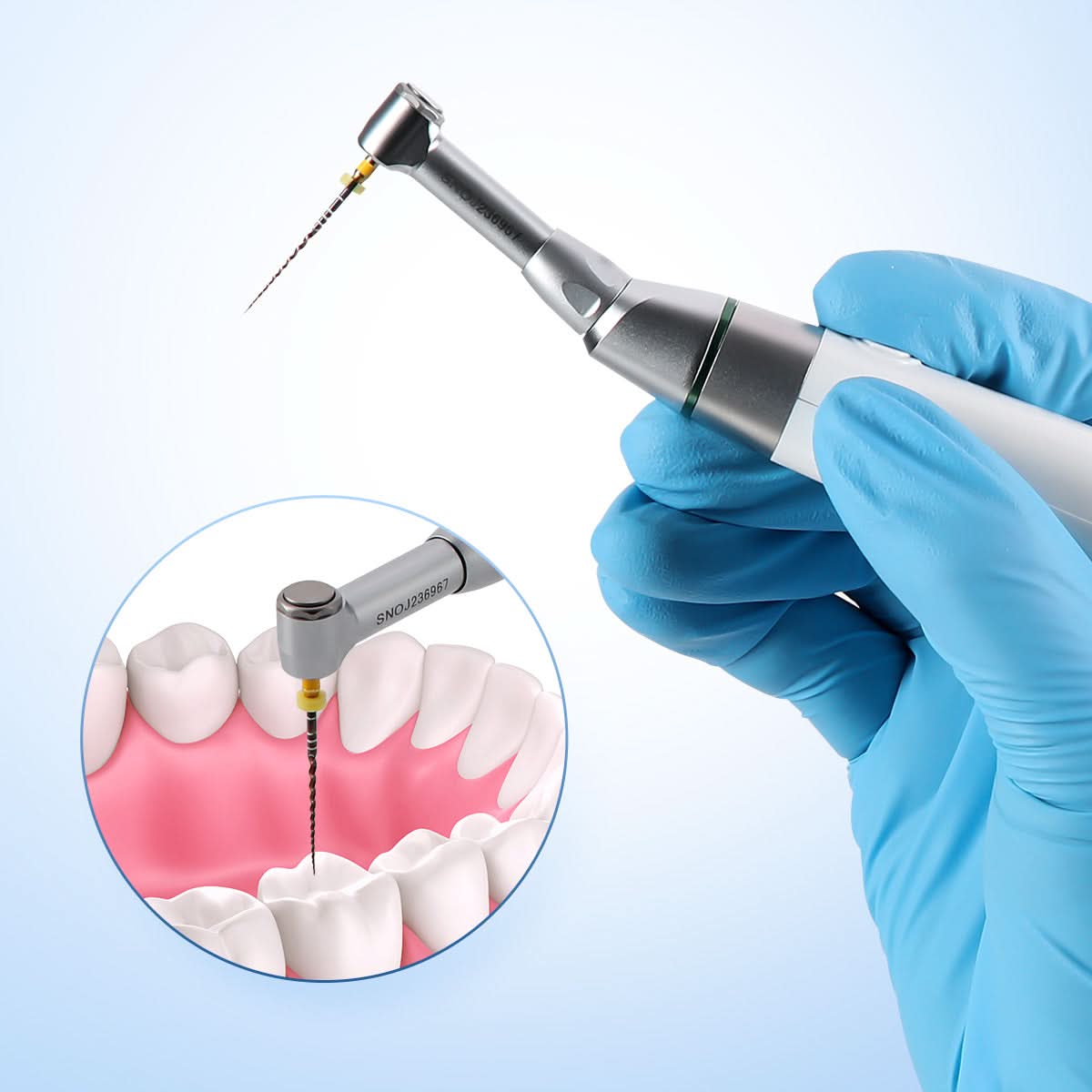 Dental Wireless Endo Motor With 16:1 Electric Contra Angle 9 Programs - pairaydental.com