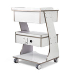 Dental  Mobile Rolling Cart Trolley Built-in Socket Three-Tier Cart 2 Drawers - pairaydental.com