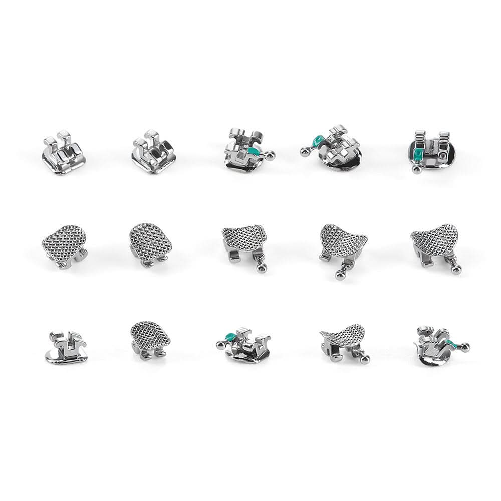 AZDENT PLUS Orthodontic Brackets Standard Roth/MBT 0.022"/0.018" with 3/3-4-5 Hooks - pairaydental.com