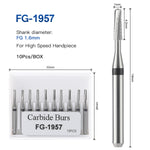 Dental Tungsten Carbide Bur FG 1957 Metal Cutting 10pcs/Box