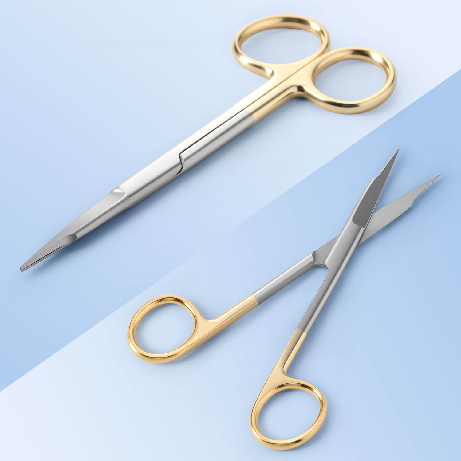 Dental Surgical SuperCut Serrated Scissors Straight/Curved Gold Handle Stainless Steel 13cm(5.11") - pairaydental.com