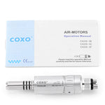 COXO Dental Low Speed Electric Handpiece 1:1 Contra Angle Straight Handpiece Air Motor 4 Holes