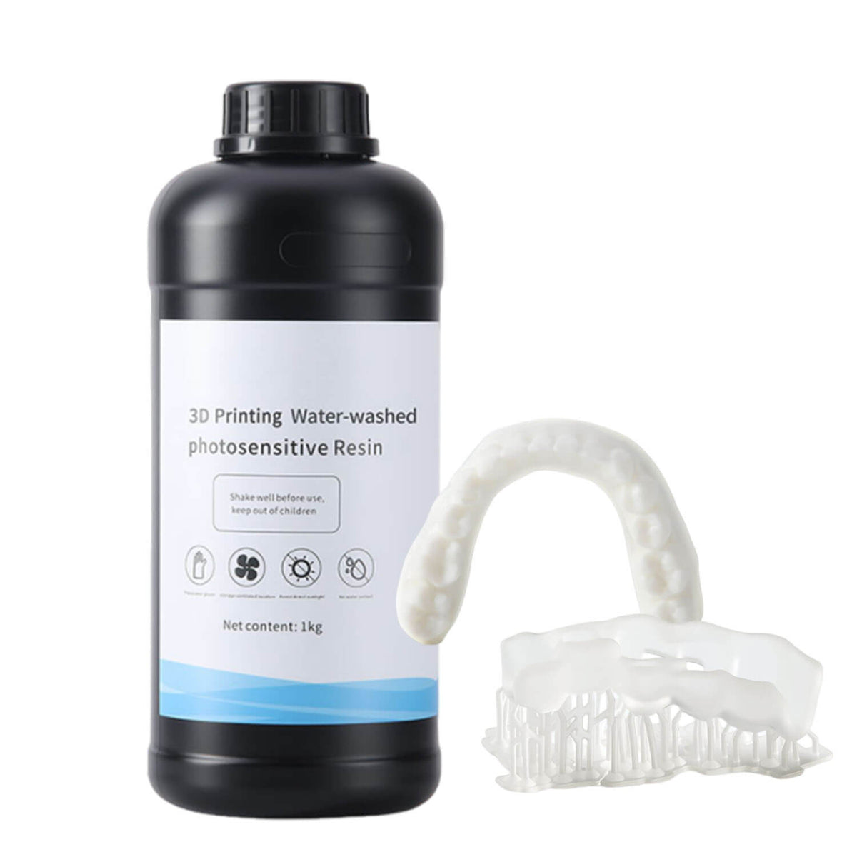 3D Printer Water Washable Resin Materials Transparent White 1 kg/Bottle - pairaydental.com
