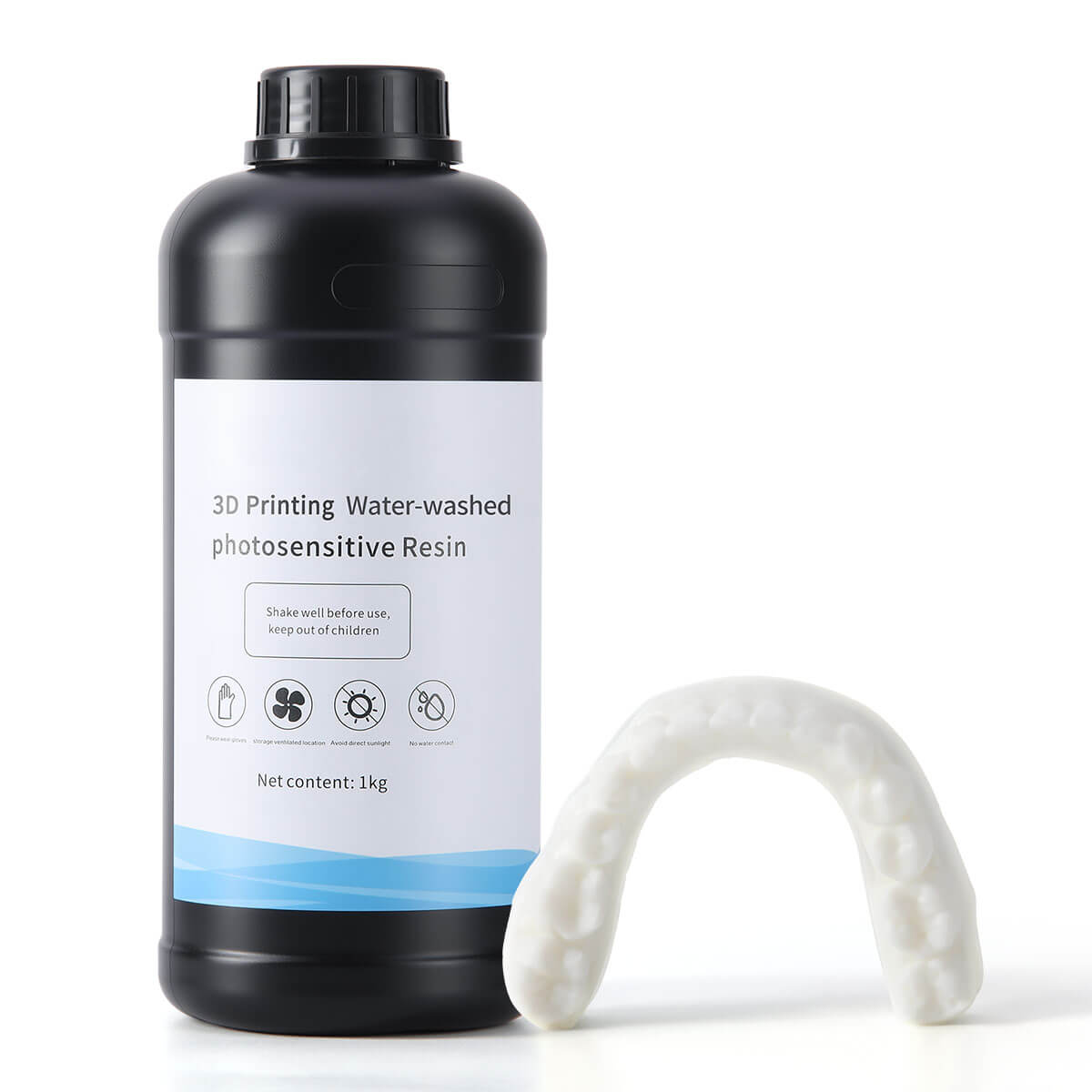 3D Printer Water Washable Resin Materials Transparent White 1 kg/Bottle - pairaydental.com
