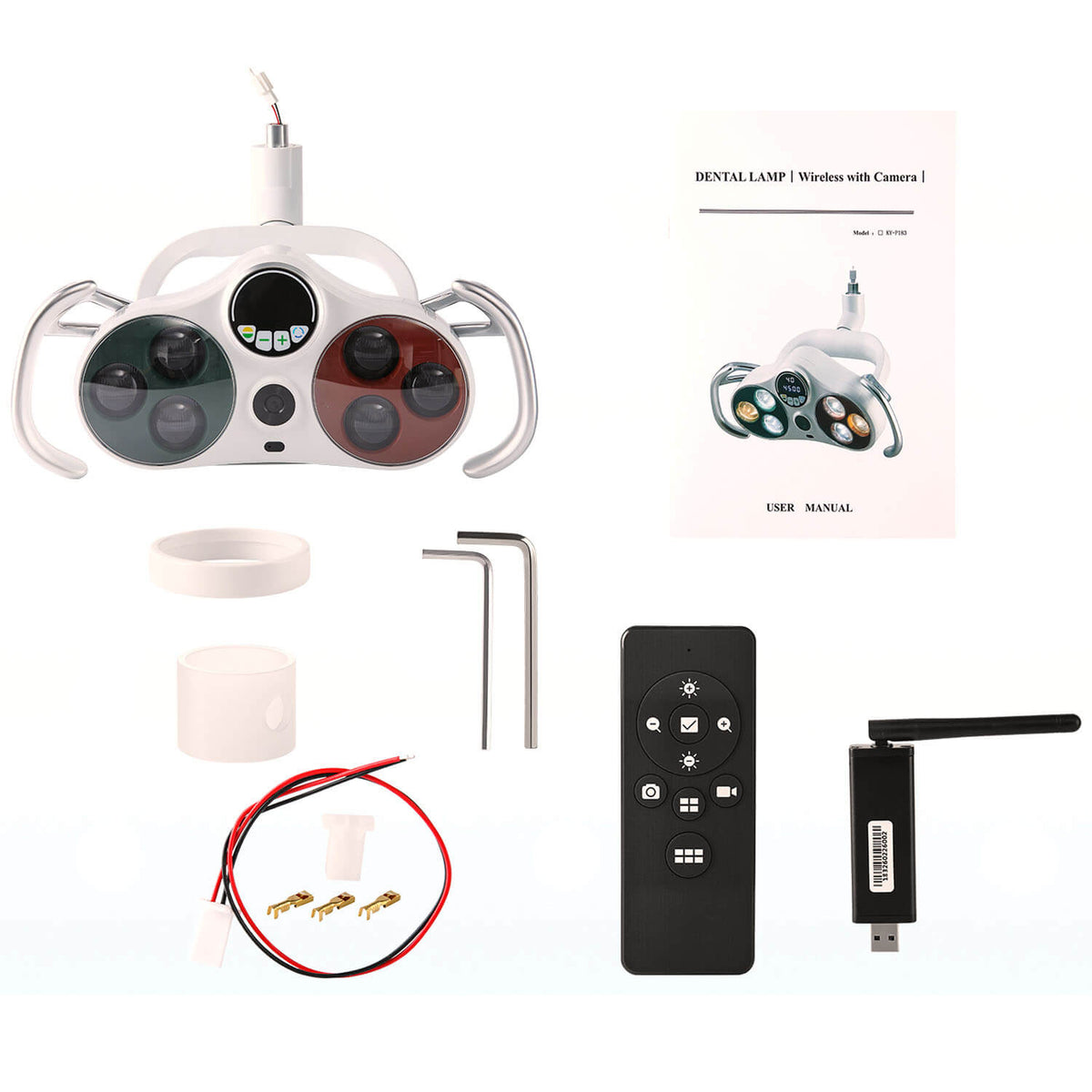 Dental Unit Chair LED Oral Camera Light with LCD Display 6 Lights 10W Dual-Color Adjustable - pairaydental.com