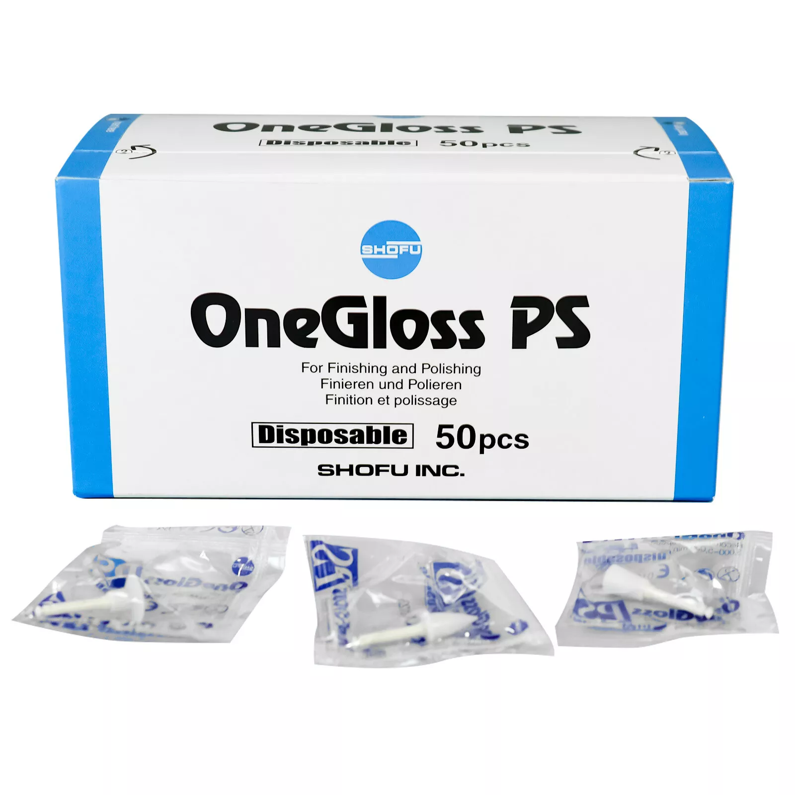 Shofu OneGloss PS Assorted Kit Plastic Shank Finisher/Polisher Assorted Kit