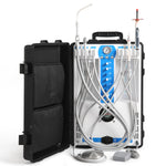 Portable Dental Unit High Suction w/ Woodpecker Curing Light & Scaler Built-in Air Compressor 4 Holes P206S - pairaydental.com