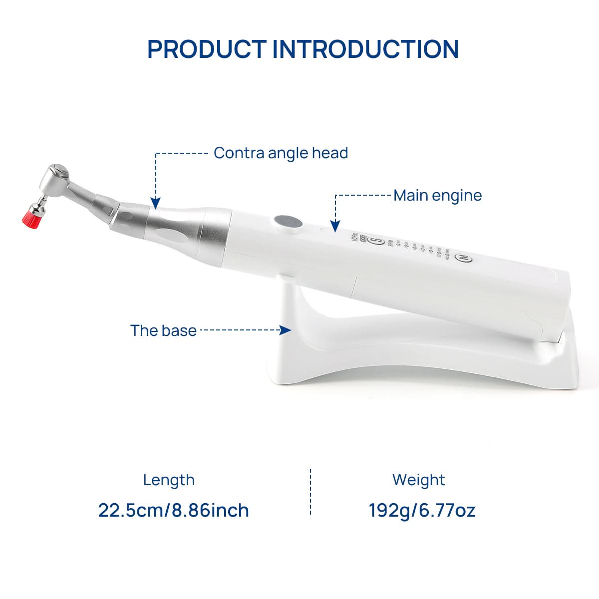 Cordless Dental Hygiene Prophy Handpiece 360° Rotating 5 Speed Settings - pairaydental.com