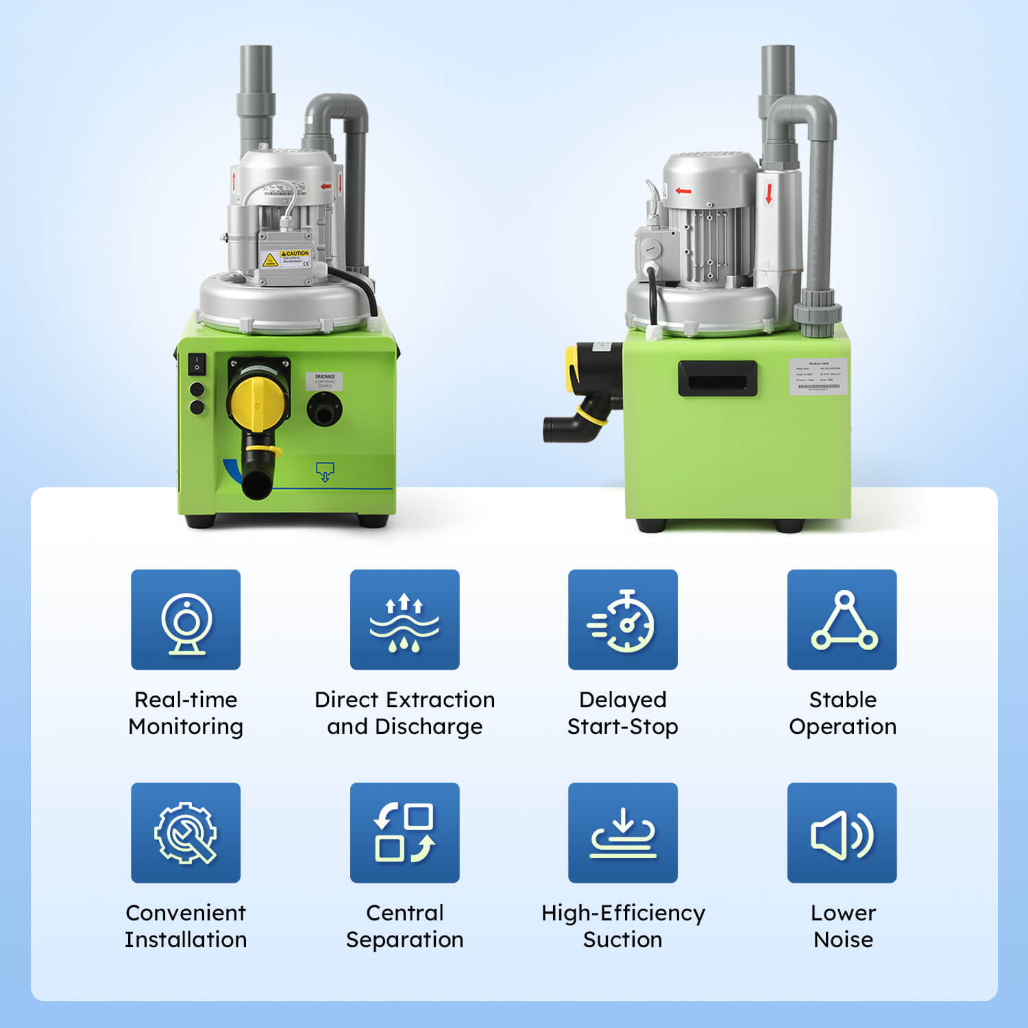 Dental Portable Suction Unit 300L/min 750W for 1-2 Dental Chair - pairaydental.com