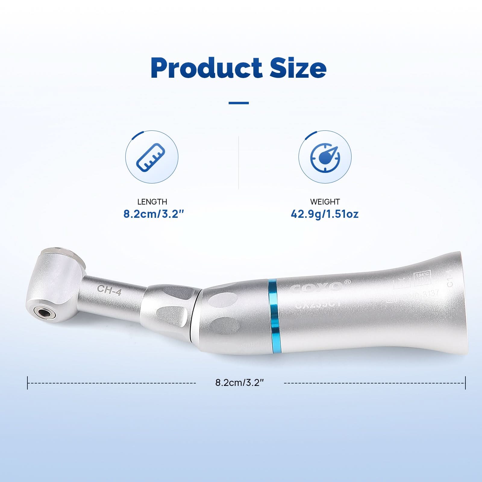 COXO 1:1 External Dental Low Speed Contra Angle Handpiece Push Button #C1-4 - pairaydental.com