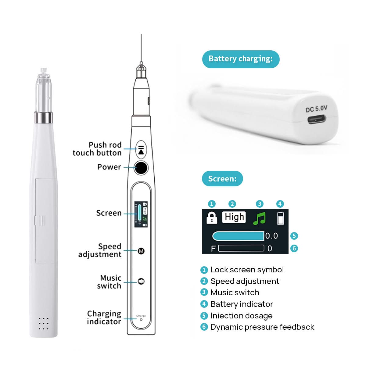 Dental Electric Professional Painless Oral Local Anesthesia Delivery Device USB Injection Pen - pairaydental.com