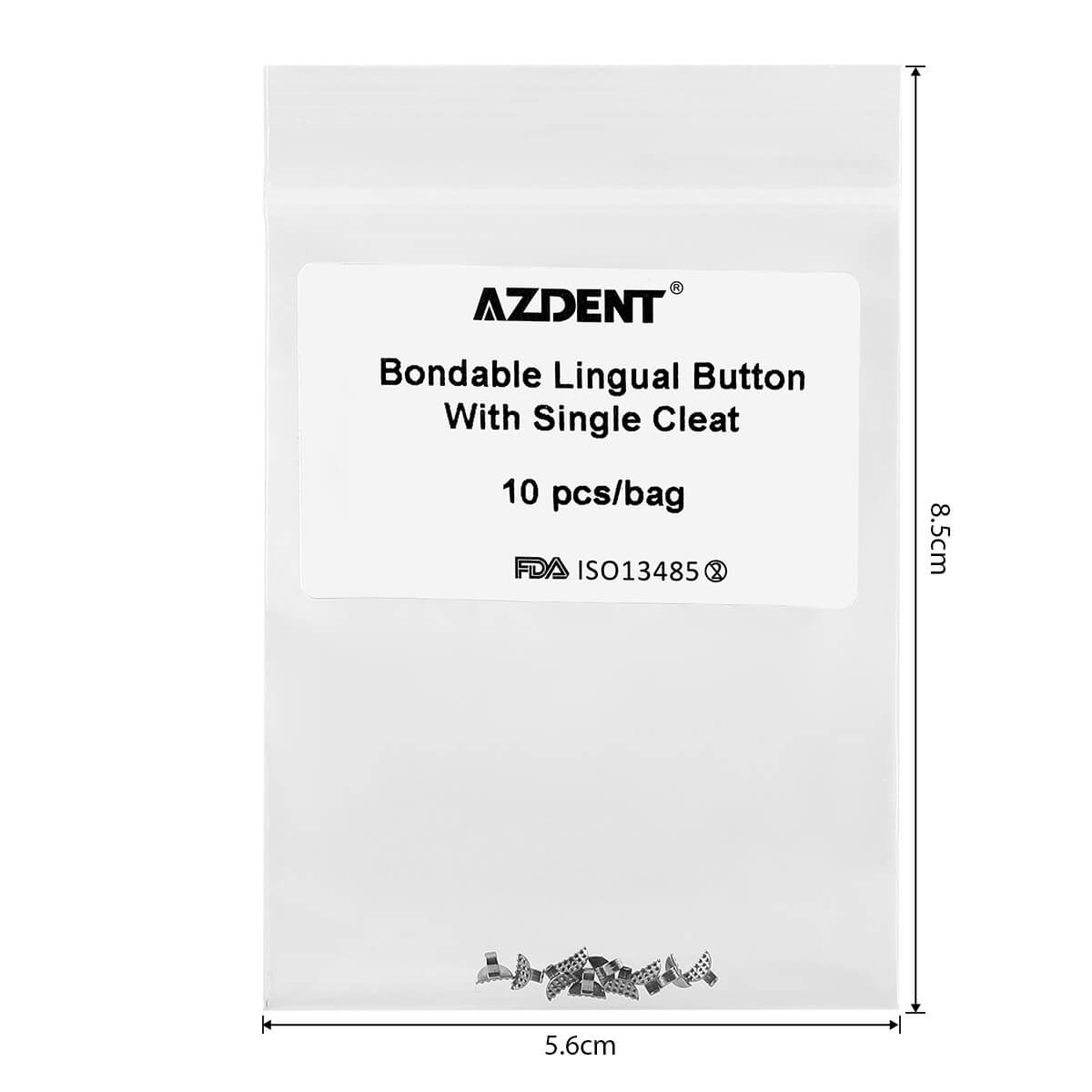 Dental Metal Lingual Button Bondable Single Wing 10pcs/Bag - pairaydental.com