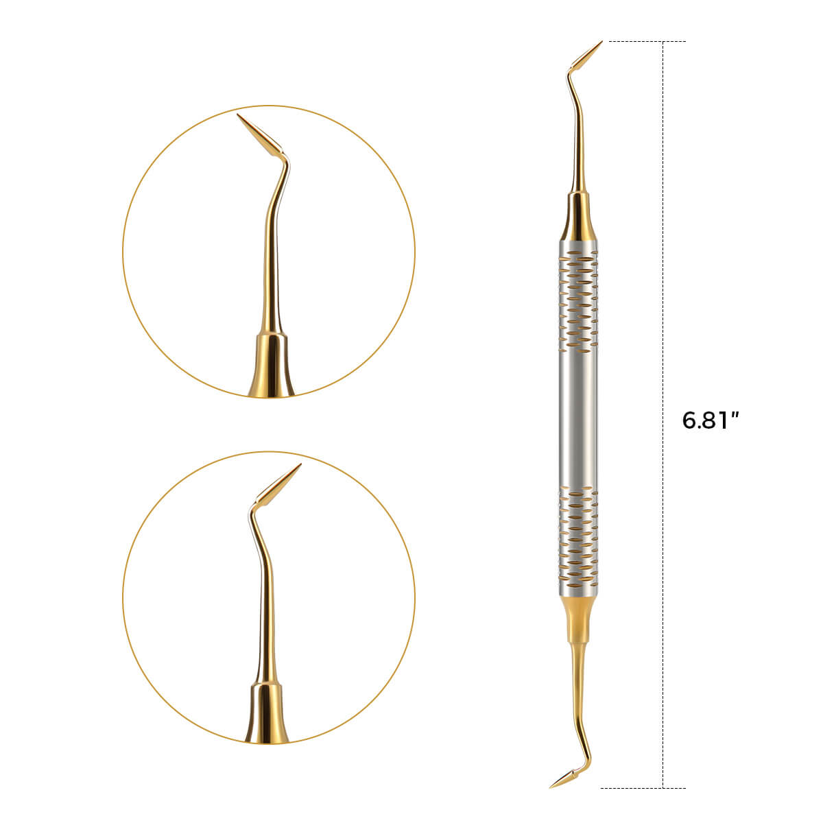 Dental Composite Resin Filling Spatula Tools Gold 6pcs/Kit - pairaydental.com