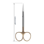 Dental Surgical Gum Tissue Scissors Curved/Straight Gold Handle Stainless Steel 11.5cm(4.52") - pairaydental.com
