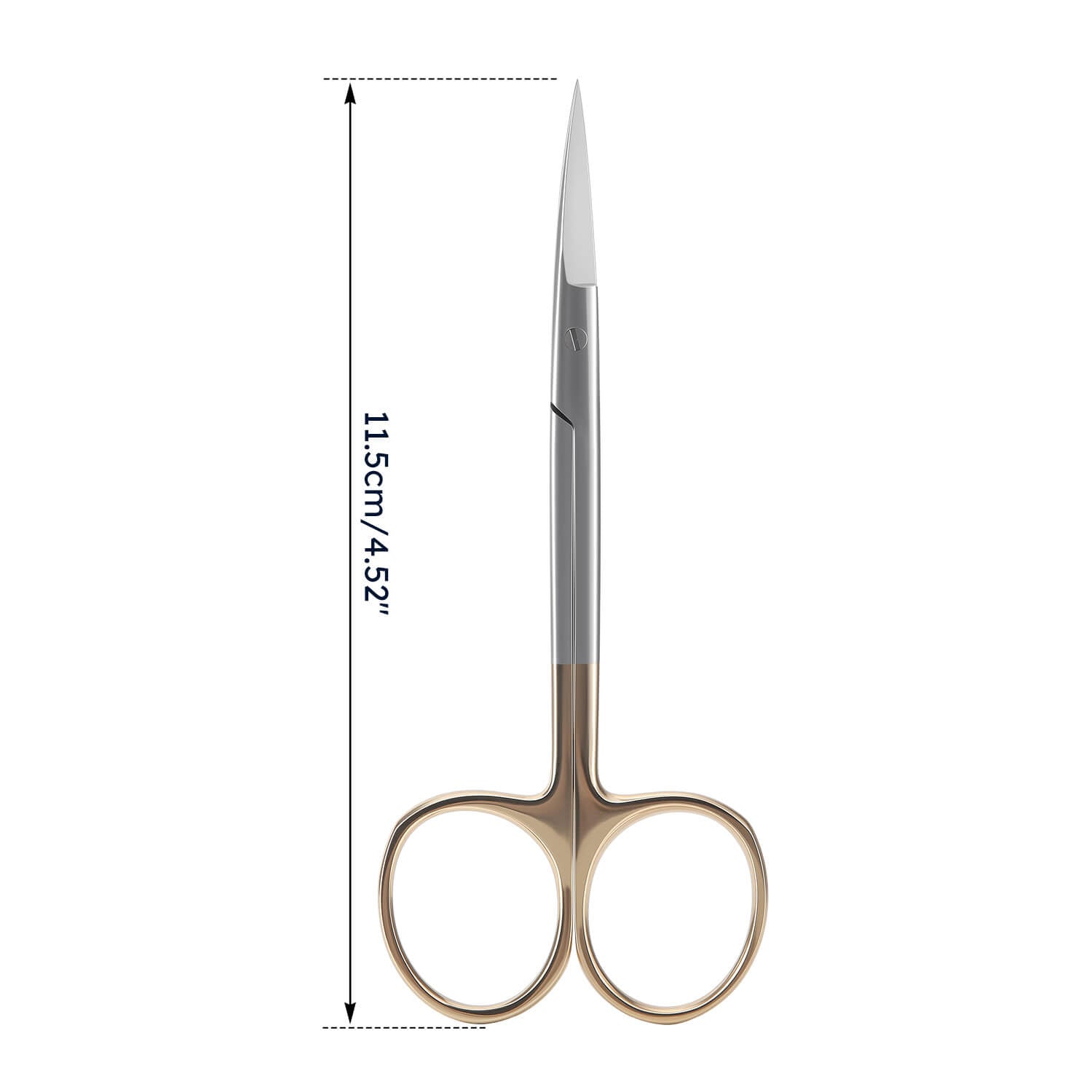 Dental Surgical Gum Tissue Scissors Curved/Straight Gold Handle Stainless Steel 11.5cm(4.52") - pairaydental.com