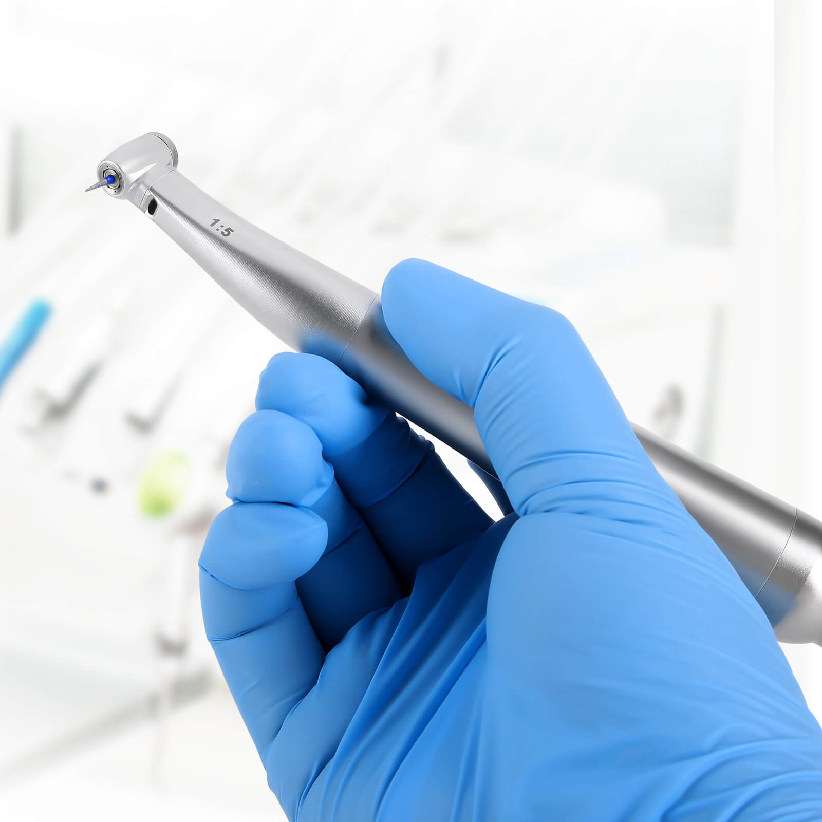 COXO CX235C7 1:5 Electric Fiber Optic Contra Angle Handpiece Mini Head Inner Channel #C7-4