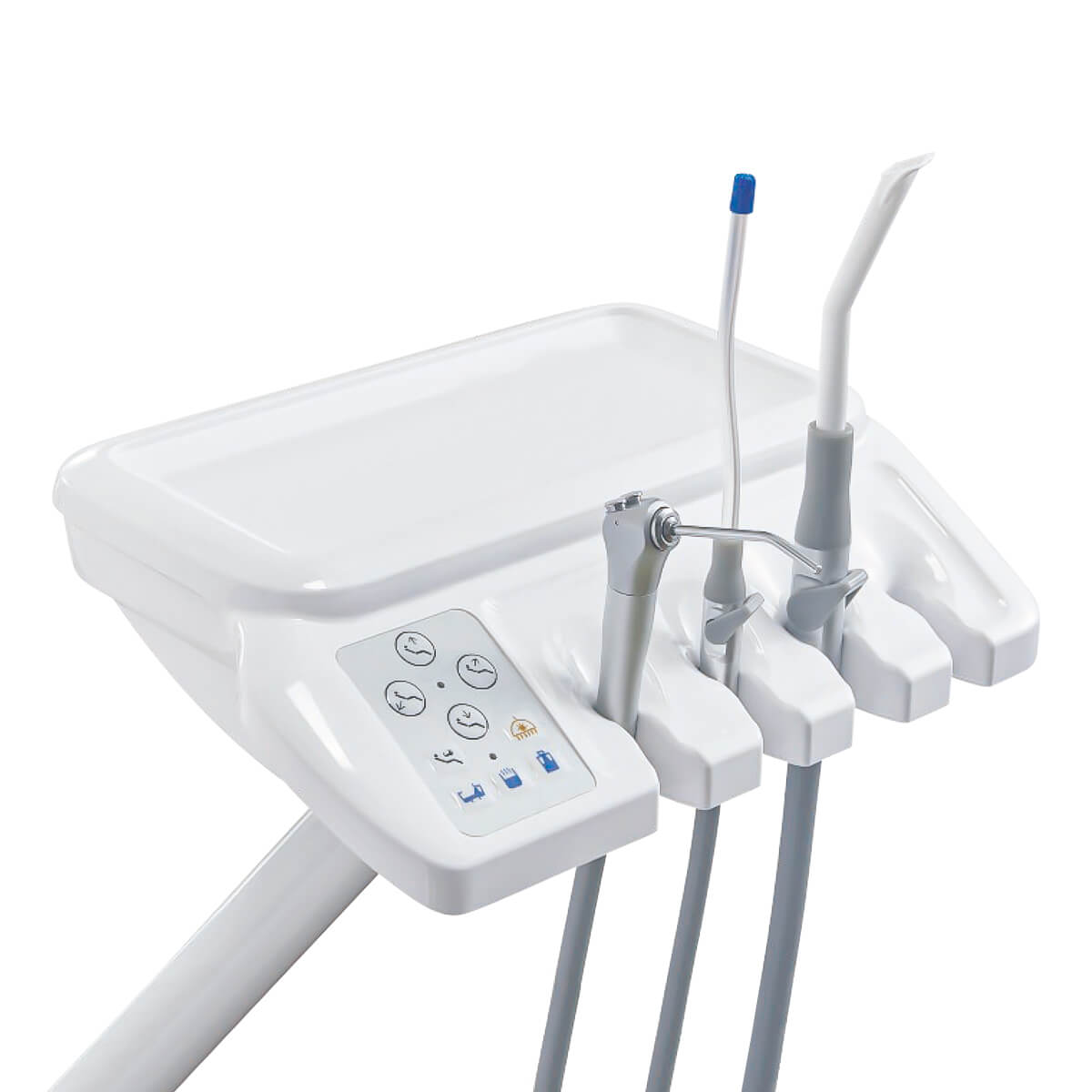 Dental Chair Unit Computer Controlled PU Hard Leather with Dentist Stool Dark Blue - pairaydental.com