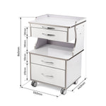 Dental Mobile Cabinet Cart G15 Rolling Storage Trolley Three Drawers with Socket - pairaydental.com 