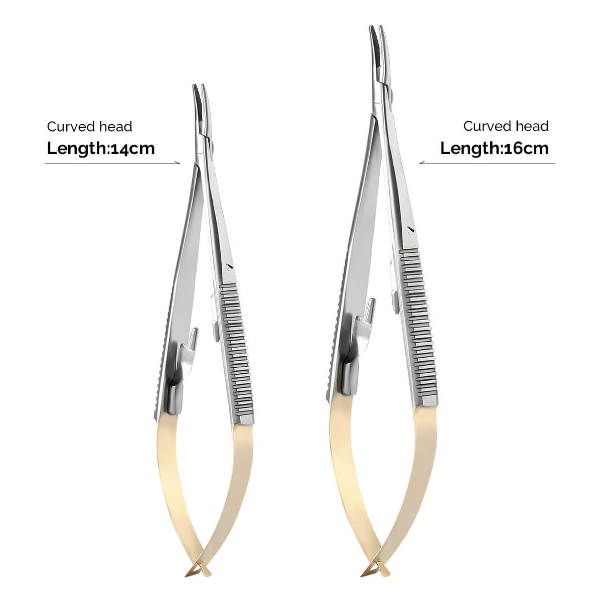 Castroviejo Needle Holder with Lock Straight/Curved Head 14cm/16cm - pairaydental.com