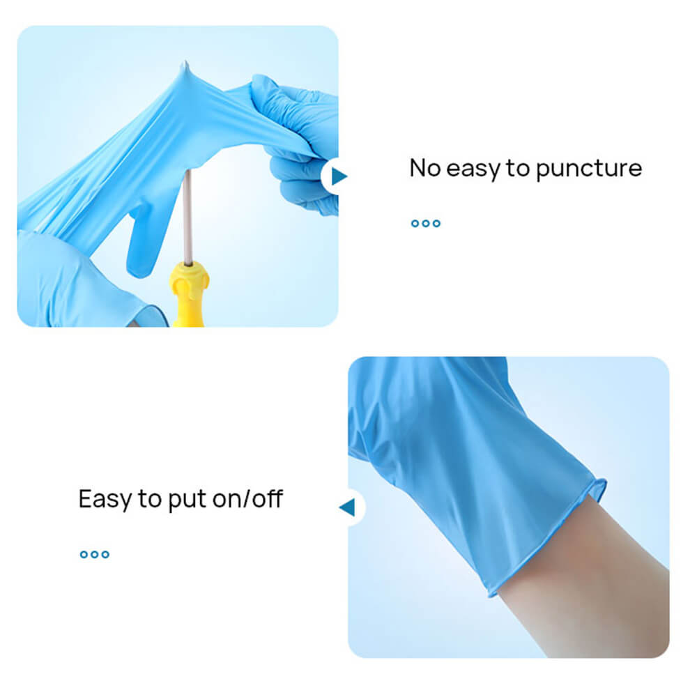 Disposable Nitrile Exam Gloves 4 Mil Powder & Latex Free Blue S/M/L/XL 100pcs/Box  - pairaydental.com